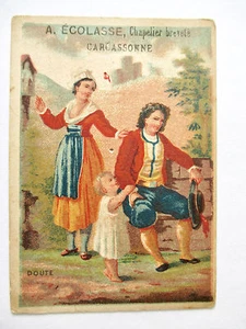 Chromo A. Ecolasse, Chapelier à Carcassonne. Doute - Picture 1 of 2