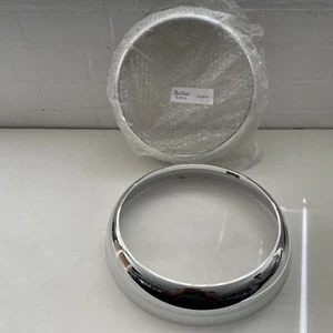 2 X CHROME CEILING LIGHT COVER BEZEL POLISHED 11” INNER 13” OUTER - Picture 1 of 7