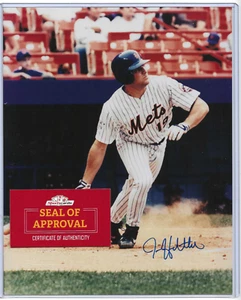 NY Mets ~ Jason Hardtke ~ 8x10 Signed Action Baseball Photo (SC COA) Cubs Tigers - Picture 1 of 9