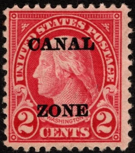 Canal Zone Stamp Scott # 73 Mint F-VF - 2 Cents Carmine with Type A Overprint - Picture 1 of 1