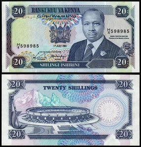 KENYA 20 SHILLINGS (P25d) 1991 UNC - Picture 1 of 1