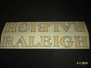 2 AUTÉNTICAS CALCOMANÍAS NOS RALEIGH AMARILLO/NEGRO CONTORNO CUADRO BICICLETA #13 - Imagen 1 de 1