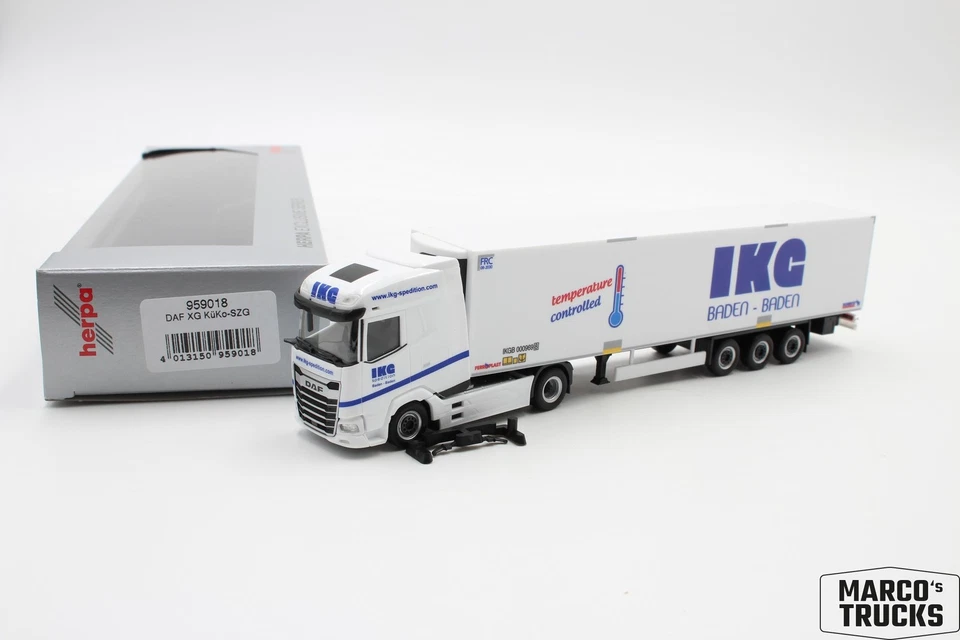 Herpa DAF XG CoolBox semitrailer "IKG Spedition" No. 959018 1/87 /HN3973 - Image 1 of 1