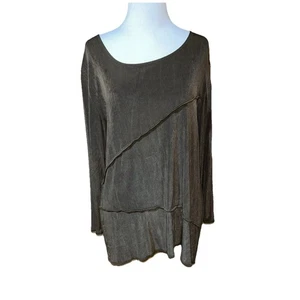CHICO’S Travelers Moss Green Women’s Top Size Large (2) Stretch - Picture 1 of 10