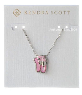 Nuevo Collar de Plata Colgante Bailarina Ballet 100% KENDRA SCOTT Rosa Rubor MoP Foto 1 de 4