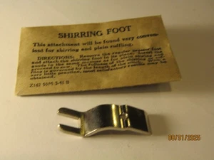 Vintage Shirring & Plain Ruffling Foot Sewing Machine Attachment - Picture 1 of 2