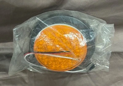 OPTRONICS INC, LED, Model SLL43AB2, 22 DIODES, 4" ROUND, AMBER, NEW OLD STOCK Foto 1 de 4