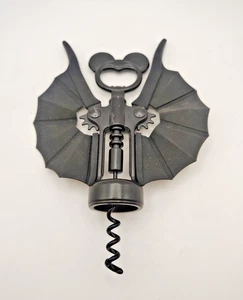 Mickey Mouse Themed Rubber Wing Corkscrew or Bat Black Wine Opener 7" - Bild 1 von 6