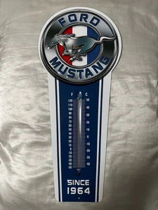 Ford Mustang Since 1964 Thermometer 17" Metal Aluminum Sign Garage Man Cave New - Picture 1 of 2