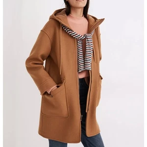 New Madewell Petite Lynnford Coat in Insuluxe Fabric Classic Camel Size LP - Picture 1 of 12