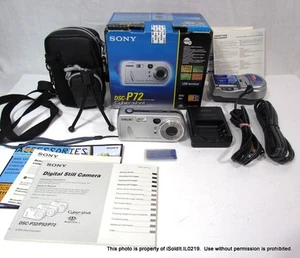 SONY DSC-P72 CYBER-SHOT DIGITAL CAMERA 3.2MP 3X Zoom - Picture 1 of 12