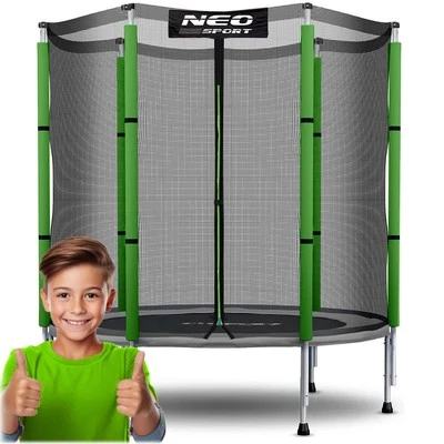 MARKENLOS Gartentrampolin für Kinder 140 cm 4,5 ft Neo-Sport