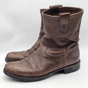 Fiorentini Baker Botas Mujer Talla 38 EE. UU. 8 Marrón Cuero Botines Zapatos Italia - Imagen 1 de 14