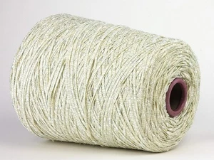 29,50 €/kg Konengarn * Bändchengarn 73% Baumwolle * Effekt * Alabaster * Nm 1,9 - Bild 1 von 3