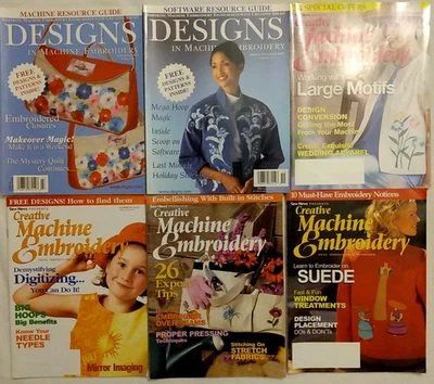 6 Journals Machine Embroidery Designs Patterns Creative Sewing Machine Creative - Image 1 of 4