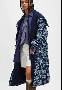 Free People This Love Long Cardigan Jacke Sherpa Night Sky Kombi S Oversize Neu mit Etikett - Bild 1 von 1