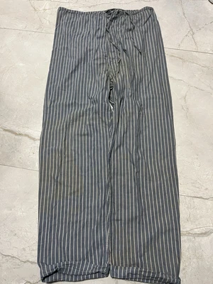 De Colección Años 40/50 Rayas Nogal Azul y Blanco Botón Pijama Pantalones Foto 1 de 4
