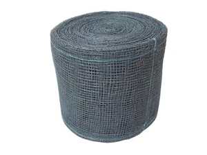 (YA061) Jute Bandrolle breit vernetzt Deko DIY blau - Bild 1 von 1