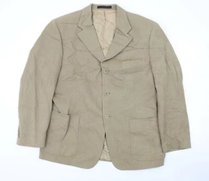 Marks and Spencer Mens Beige Cotton Jacket Suit Jacket Size 42 Regular - Picture 1 of 10
