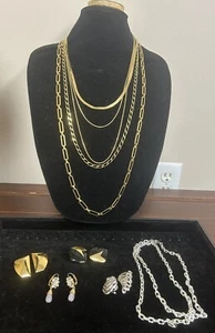 Exquisito Lote de Joyas Monet Oro y Plata Vintage, 9 Piezas TODAS FIRMADAS, Lote #100 - Imagen 1 de 19