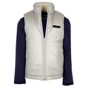 NEW Buffalo David Bitton Girl's Reversible Vest Only Color Metallic Silver M, L - Picture 1 of 2