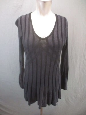 Nuevo con etiquetas Vestido Studio M Talla L Para Mujer Negro Mezcla de Algodón Elástico Manga Larga Tejido 418 Foto 1 de 4