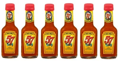 6 paquetes de salsa de carne y chuleta Heinz 57 botellas de vidrio de 5 oz EXP 04/2026 Foto 1 de 3