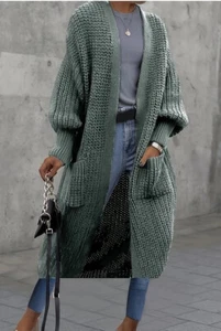 Lagenlook Cardigan Gr. 52-54 Strickmantel Strickjacke Mantel Oversize - Bild 1 von 2