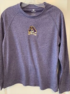 Youth Large ECU Pirates Purple Long Sleeve Shirt - Picture 1 of 4