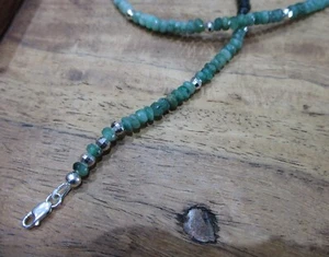 collana unisex smeraldi e argento 925 berillo verde Seminole emeralds necklace - Foto 1 di 10