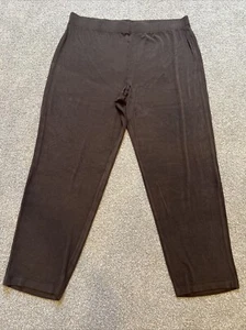 Travelers By Chicos Straight Leg Pants Womens Sz 2 Short US 12P Brown - Picture 1 of 3