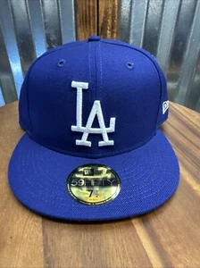 New Era 59FIFTY Los Angeles Dodgers Cooperstown Collection Wool Fitted Hat 7 1/2 - Picture 1 of 2
