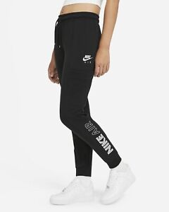 NWT Nike Air  Women's MId Rise Pocket M Black Jogger Standard Fit Pants 