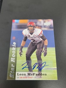 2013 Upper Deck Star Rookie Auto Leon McFadden #171 Rookie Auto RC