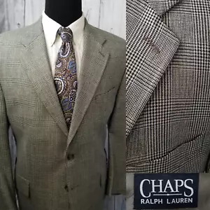 Ralph Lauren Chaps Herren Blazer 46R SEIDE WOLLE grau kariert Sport Mantel Jacke - Bild 1 von 19