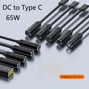 1 Pc Adapter Converter DC to Type C 65W Laptop Charger Charging Cable PD Power - Picture 1 of 26