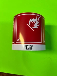 4" x 4-3/4" Flammable Liquid - Paint UN1263 Labels 500 Labels. FAST FREE SHIPPIN - Picture 1 of 2