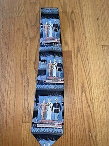 Vintage SATURDAY EVENING POST Army Navy Marines Military Neck Tie UNIQUE ❤️tb5m - Picture 1 of 7