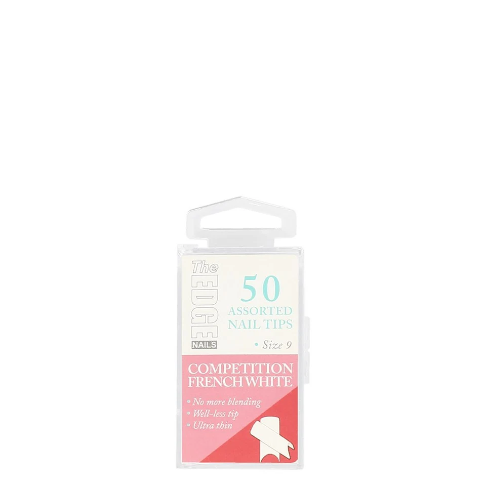 The Edge Nails Competition French White Assorted Tips Size 9 (50 Pack) - Imagen 1 de 1