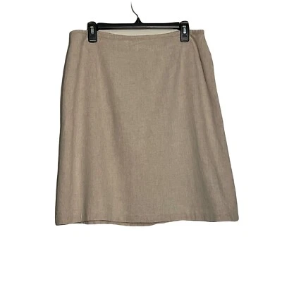 Saia feminina Dockers Recode elegante bronzeada comprimento do joelho tamanho 12 - Imagem 1 de 4