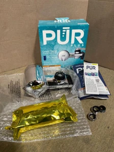 PUR PLUS Horizontal Faucet Mount Water Filtration System, 100 Gallons, Chrome - Picture 1 of 4
