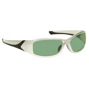 Oferta de gafas de trabajo de vidrio de tono verde #2.0 en marco de plástico plateado - Imagen 1 de 1