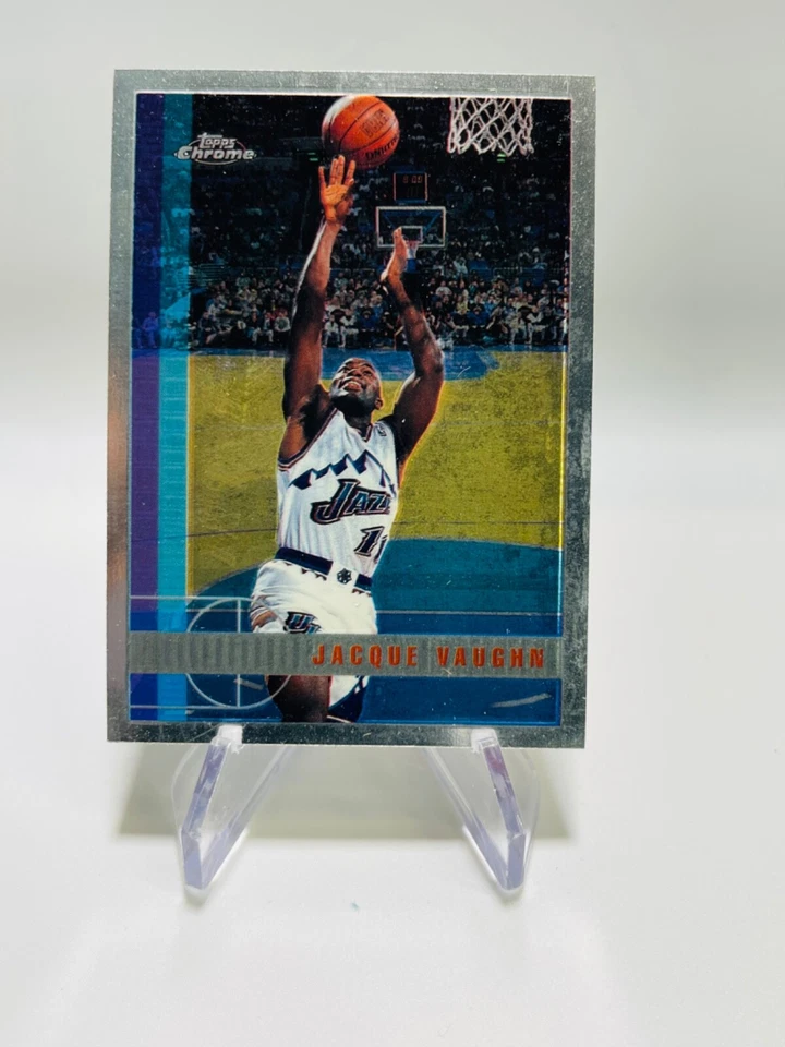JACQUE VAUGHN 1997-98 Topps Chrome NBA Rookie RC Jazz #199 - Image 1 of 2