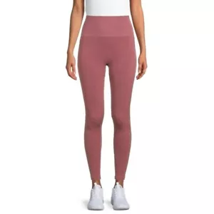 Warner's NEW Womens Twill Seamless Shaping Fashion Leggings Pink Heather L/X $30 - Picture 1 of 5