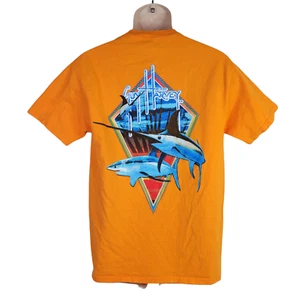Camiseta Guy Harvey Para Hombre Talla Mediana Naranja Bolsillo Camiseta Doble Cara Pez Espada  - Imagen 1 de 8