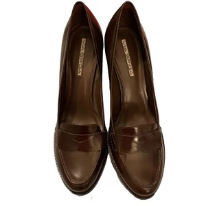 Mujer Via Spiga 8.5 M Cuero Bronce Metálico Tacones de Bomba Hechos en Italia - Imagen 1 de 8