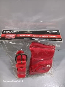 RAWLINGS YOUTH BELT BASEBALL BELT& SOCK COMBO/medium - Picture 1 of 2