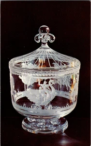 Cartolina Merry-Go-Round Bowl Corning Glass Center Corning New York - Foto 1 di 2