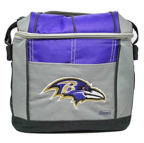 Baltimore Ravens Coleman Purple Gray NFL 24-Can Soft-Sided Soda Pop Cooler Cover