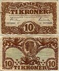 Danemark Banknote 10 Kroner 1943 Series U Danmarks Nationalbank P 31O7
